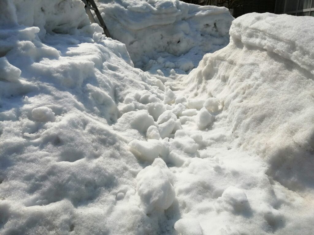 ３月はまだ雪に覆われています。